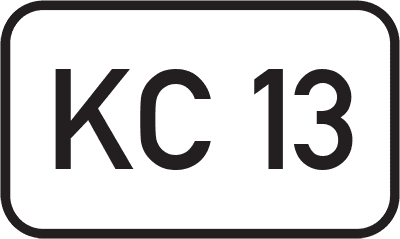Straßenschild Kreisstraße KC 13