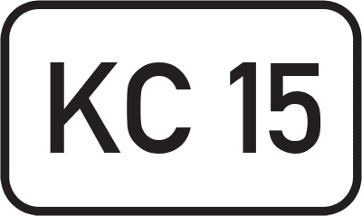 Straßenschild Kreisstraße KC 15