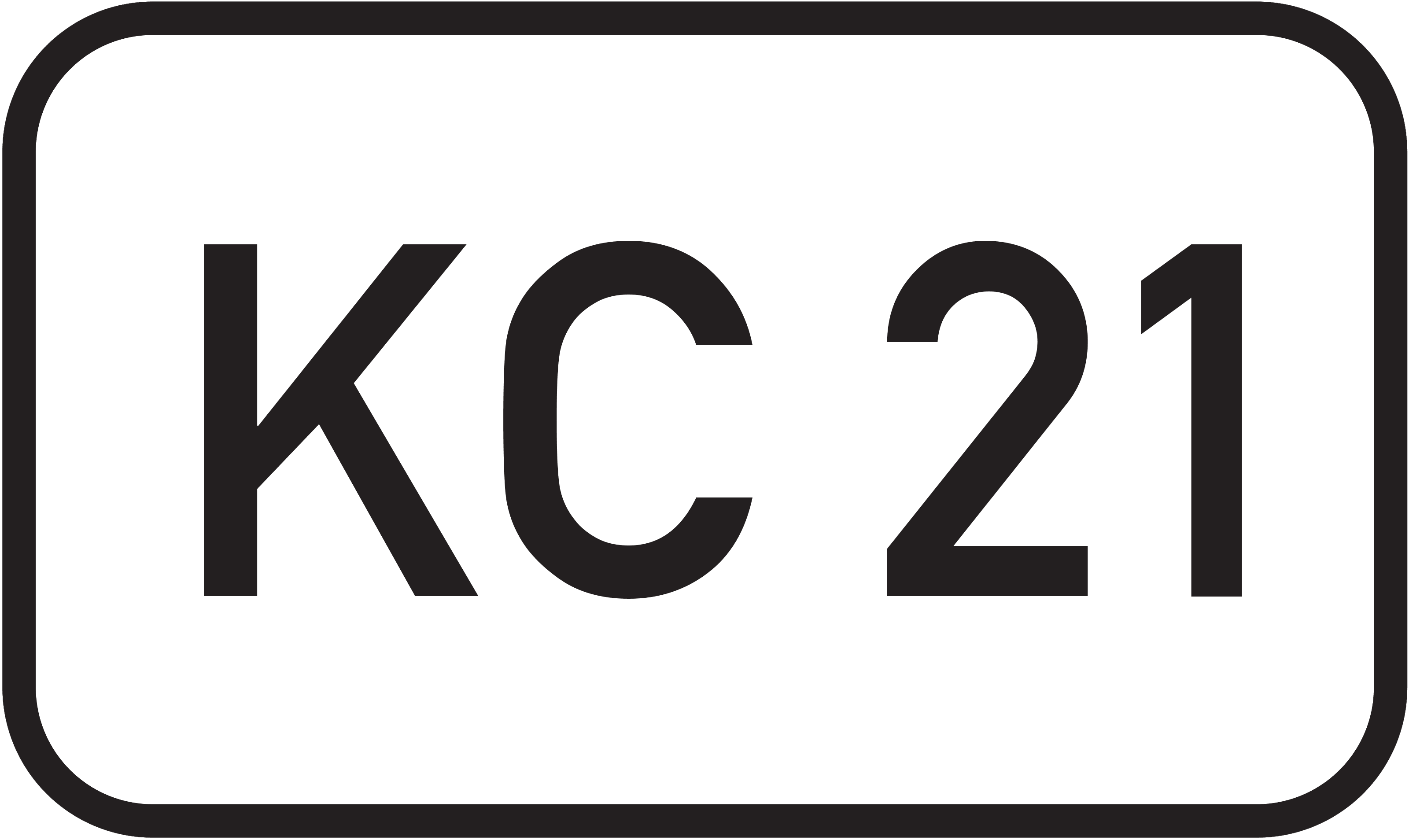 Straßenschild Kreisstraße KC 21
