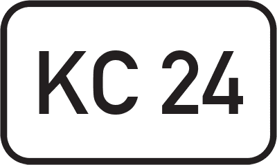 Straßenschild Kreisstraße KC 24