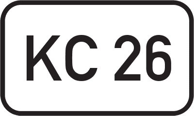 Straßenschild Kreisstraße KC 26