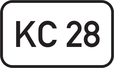 Straßenschild Kreisstraße KC 28