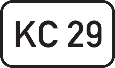 Straßenschild Kreisstraße KC 29