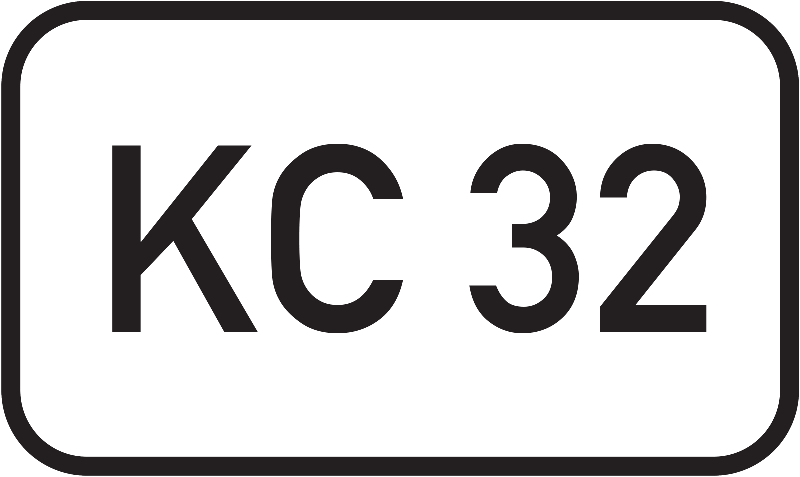Straßenschild Kreisstraße KC 32