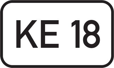 Straßenschild Kreisstraße KE 18