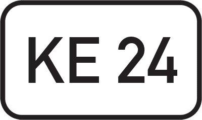 Straßenschild Kreisstraße KE 24