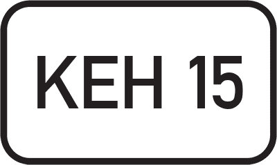 Straßenschild Kreisstraße KEH 15
