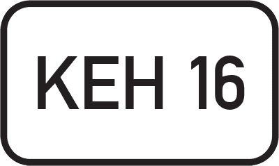 Straßenschild Kreisstraße KEH 16
