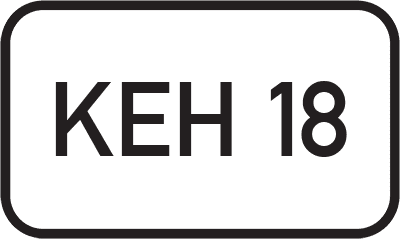 Straßenschild Kreisstraße KEH 18