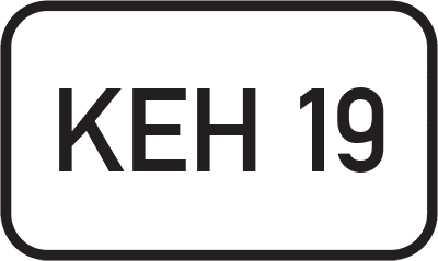 Straßenschild Kreisstraße KEH 19