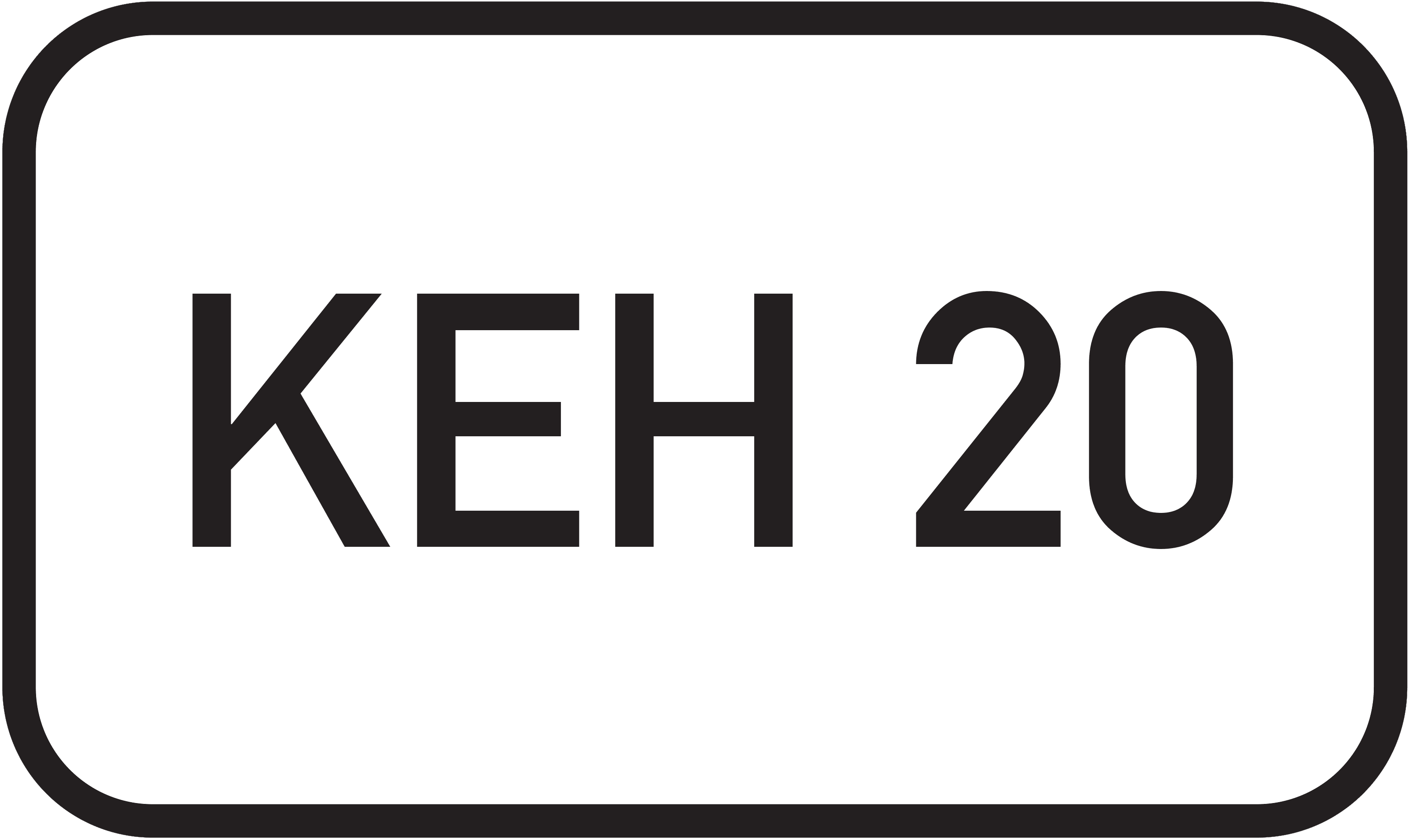 Straßenschild Kreisstraße KEH 20