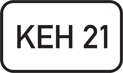 Straßenschild Kreisstraße KEH 21