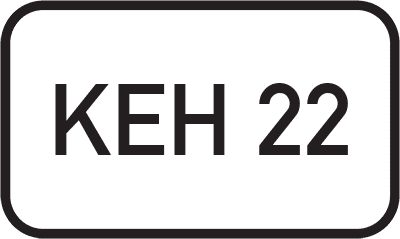 Straßenschild Kreisstraße KEH 22