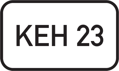 Straßenschild Kreisstraße KEH 23