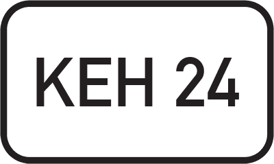Straßenschild Kreisstraße KEH 24