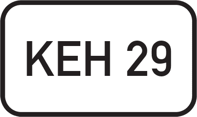 Straßenschild Kreisstraße KEH 29