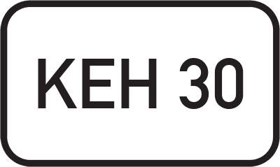 Straßenschild Kreisstraße KEH 30