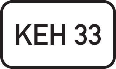 Straßenschild Kreisstraße KEH 33