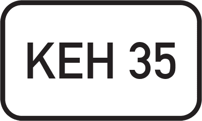 Straßenschild Kreisstraße KEH 35