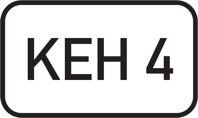 Straßenschild Kreisstraße KEH 4