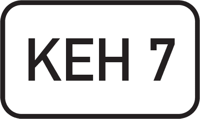 Straßenschild Kreisstraße KEH 7