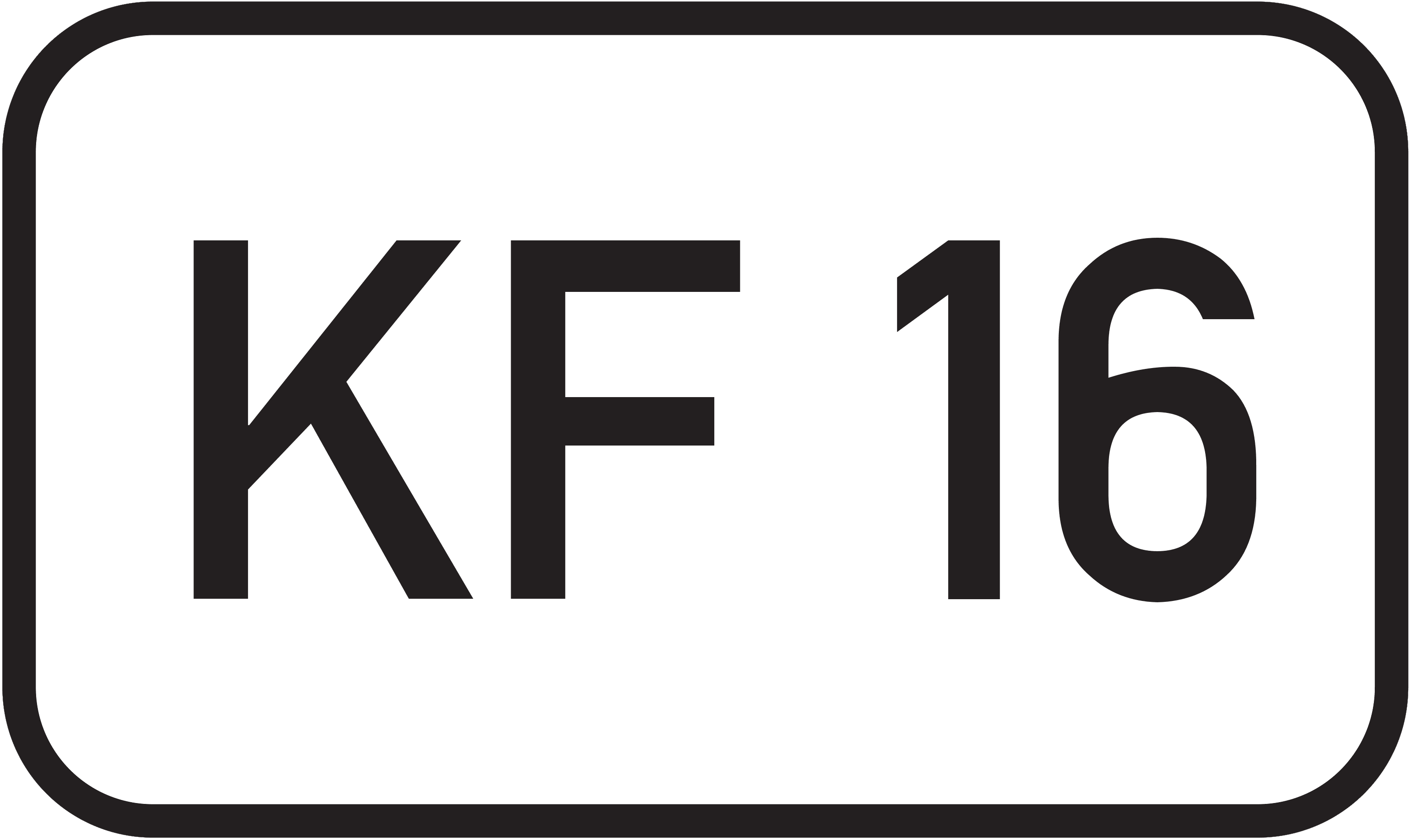 Straßenschild Kreisstraße KF 16