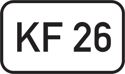 Straßenschild Kreisstraße KF 26