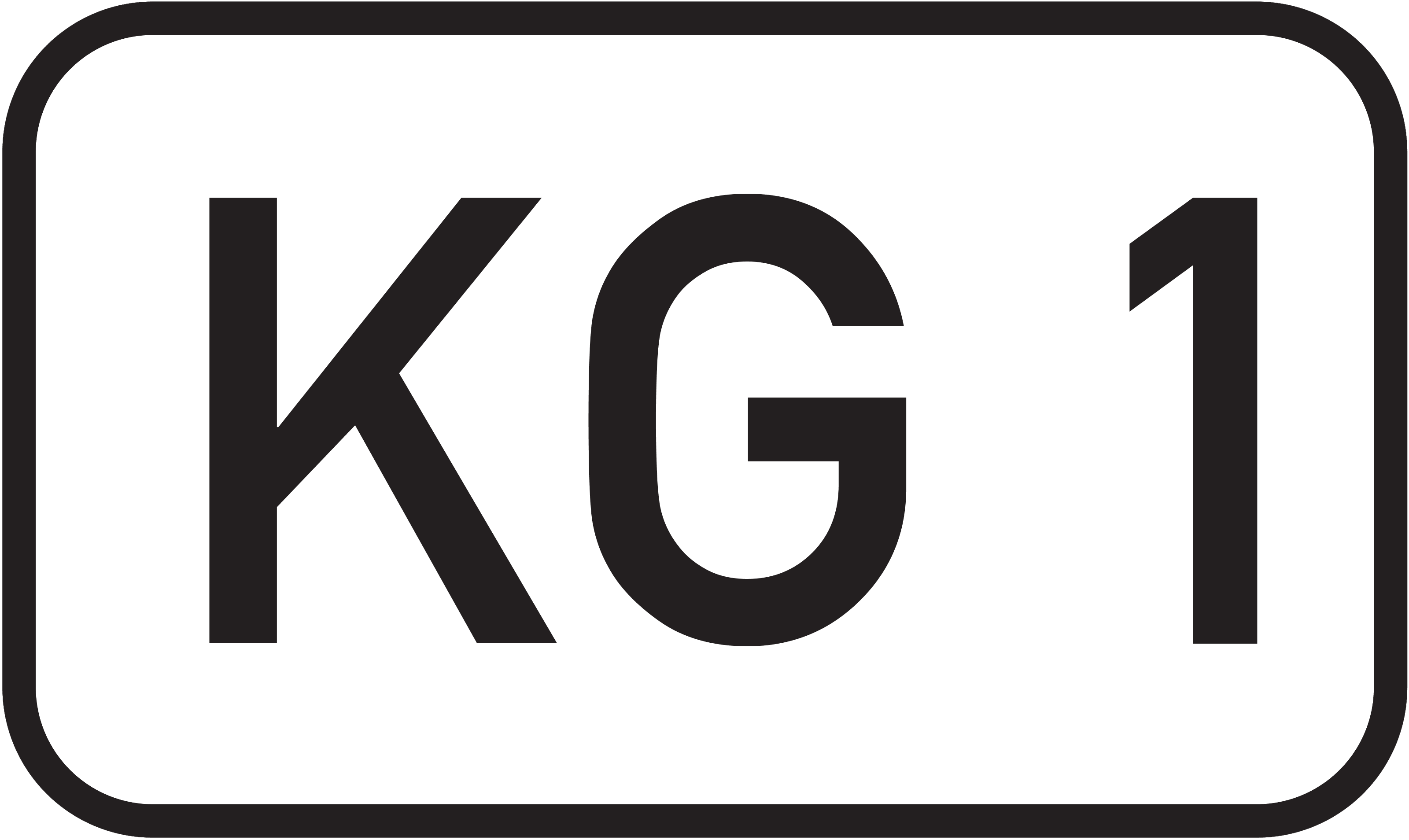 Straßenschild Kreisstraße KG 1