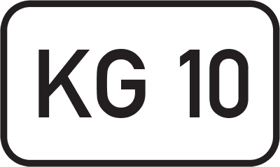 Straßenschild Kreisstraße KG 10