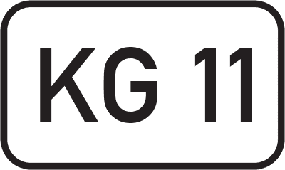 Straßenschild Kreisstraße KG 11