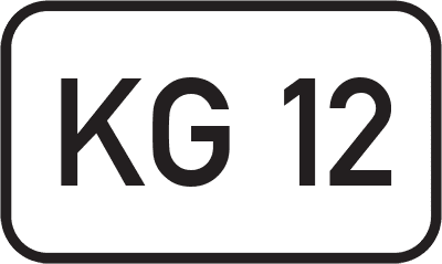 Straßenschild Kreisstraße KG 12