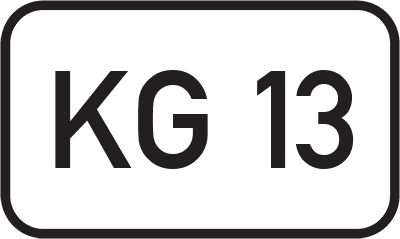 Straßenschild Kreisstraße KG 13
