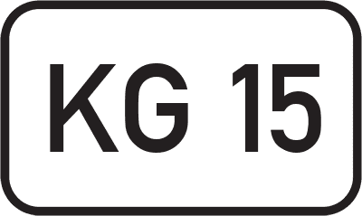 Straßenschild Kreisstraße KG 15