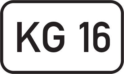 Straßenschild Kreisstraße KG 16