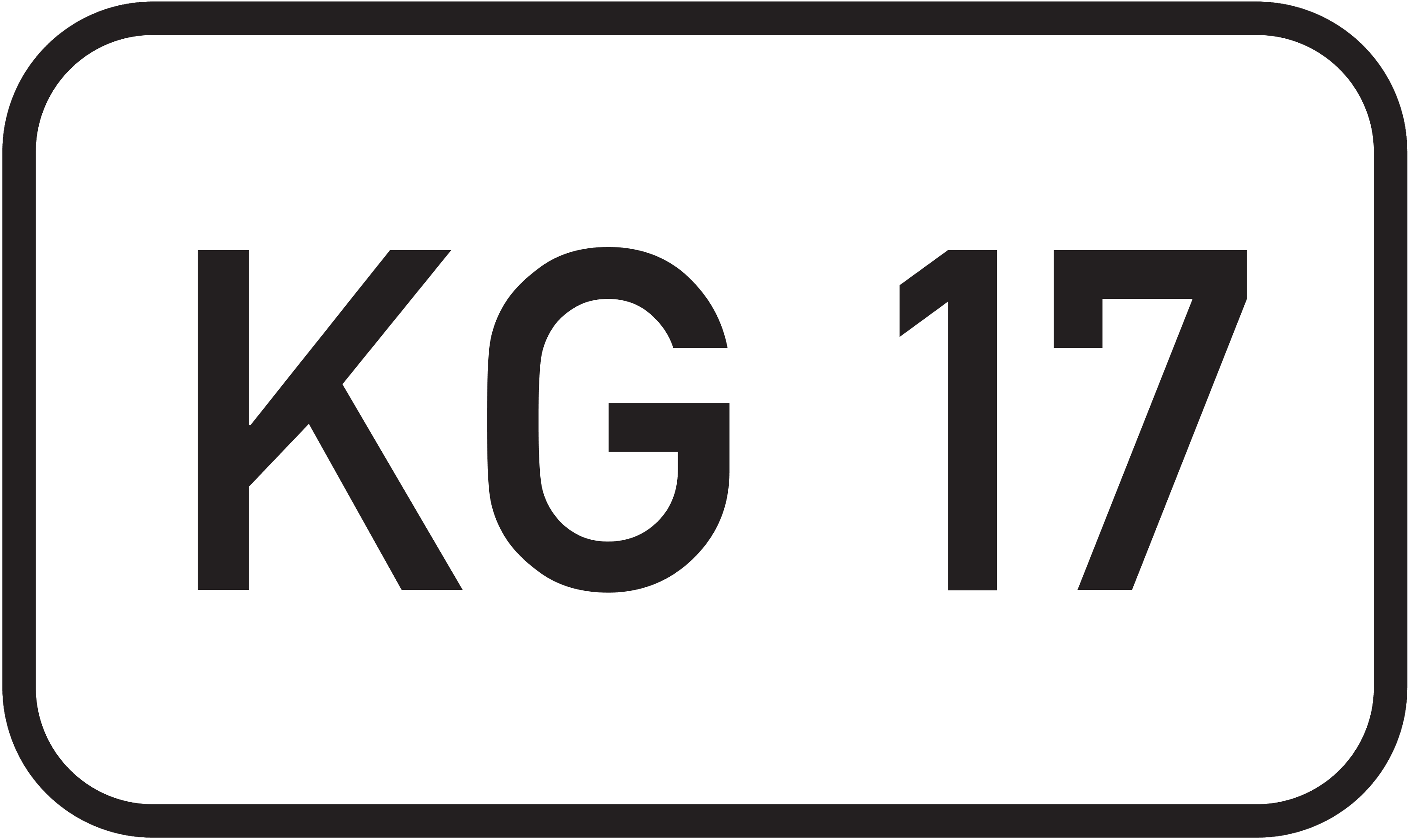 Straßenschild Kreisstraße KG 17