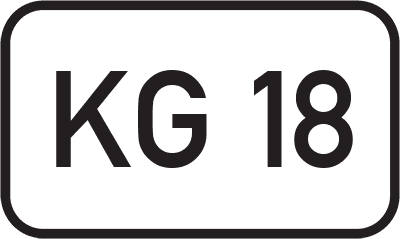 Straßenschild Kreisstraße KG 18