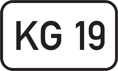Straßenschild Kreisstraße KG 19