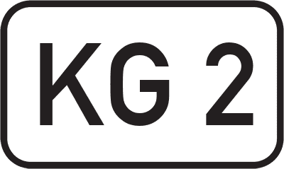 Straßenschild Kreisstraße KG 2