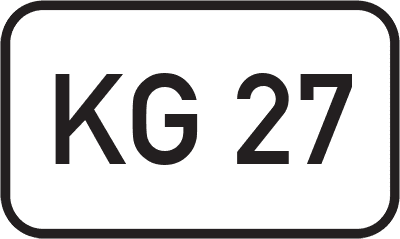 Straßenschild Kreisstraße KG 27