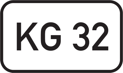 Straßenschild Kreisstraße KG 32