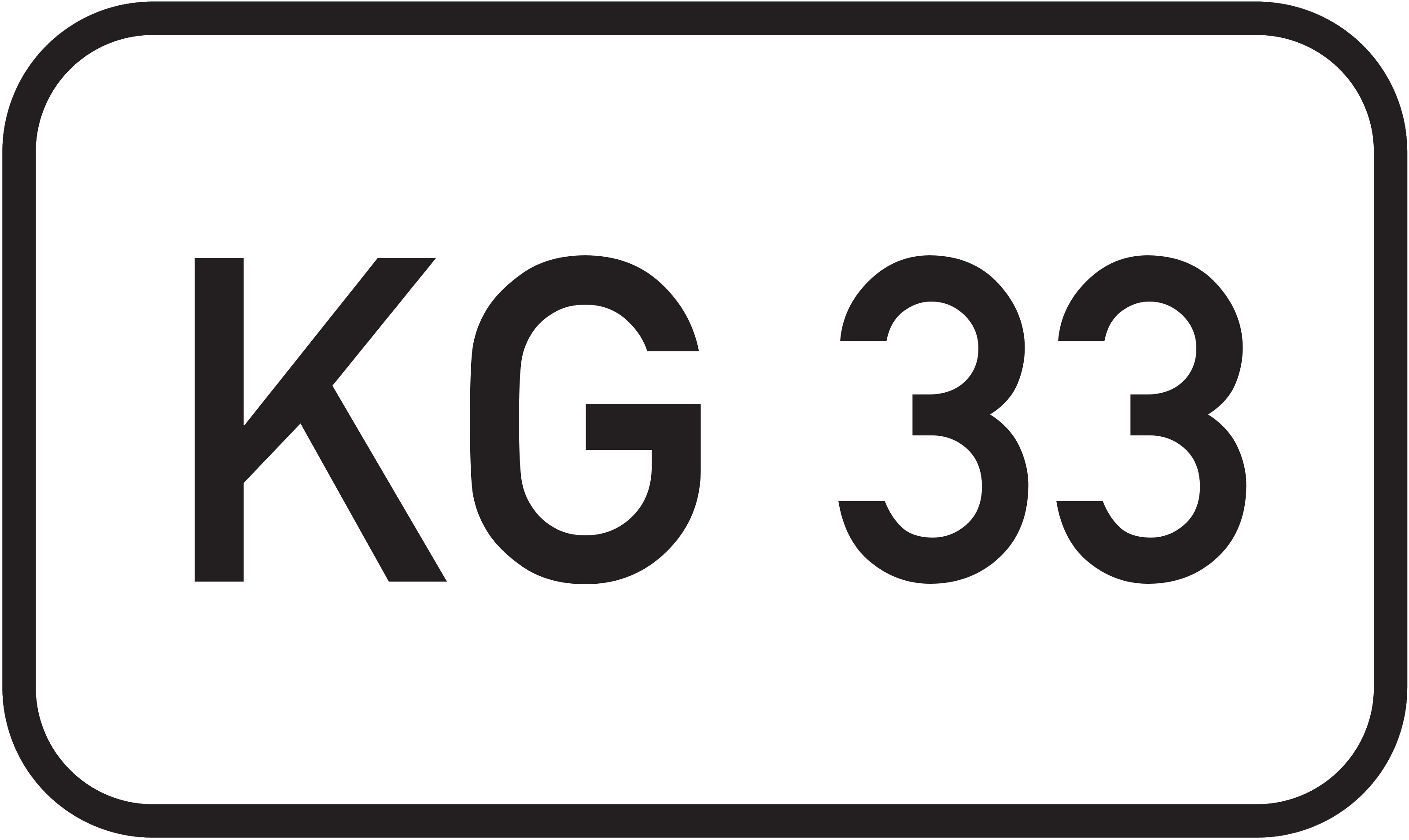 Straßenschild Kreisstraße KG 33