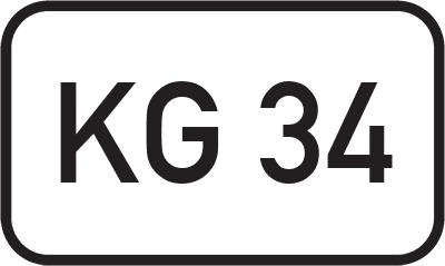 Straßenschild Kreisstraße KG 34