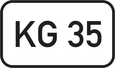 Straßenschild Kreisstraße KG 35