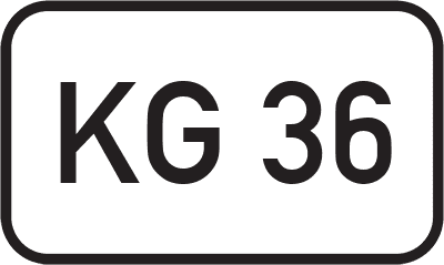 Straßenschild Kreisstraße KG 36