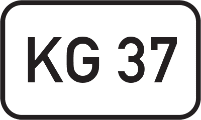Straßenschild Kreisstraße KG 37