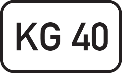Straßenschild Kreisstraße KG 40