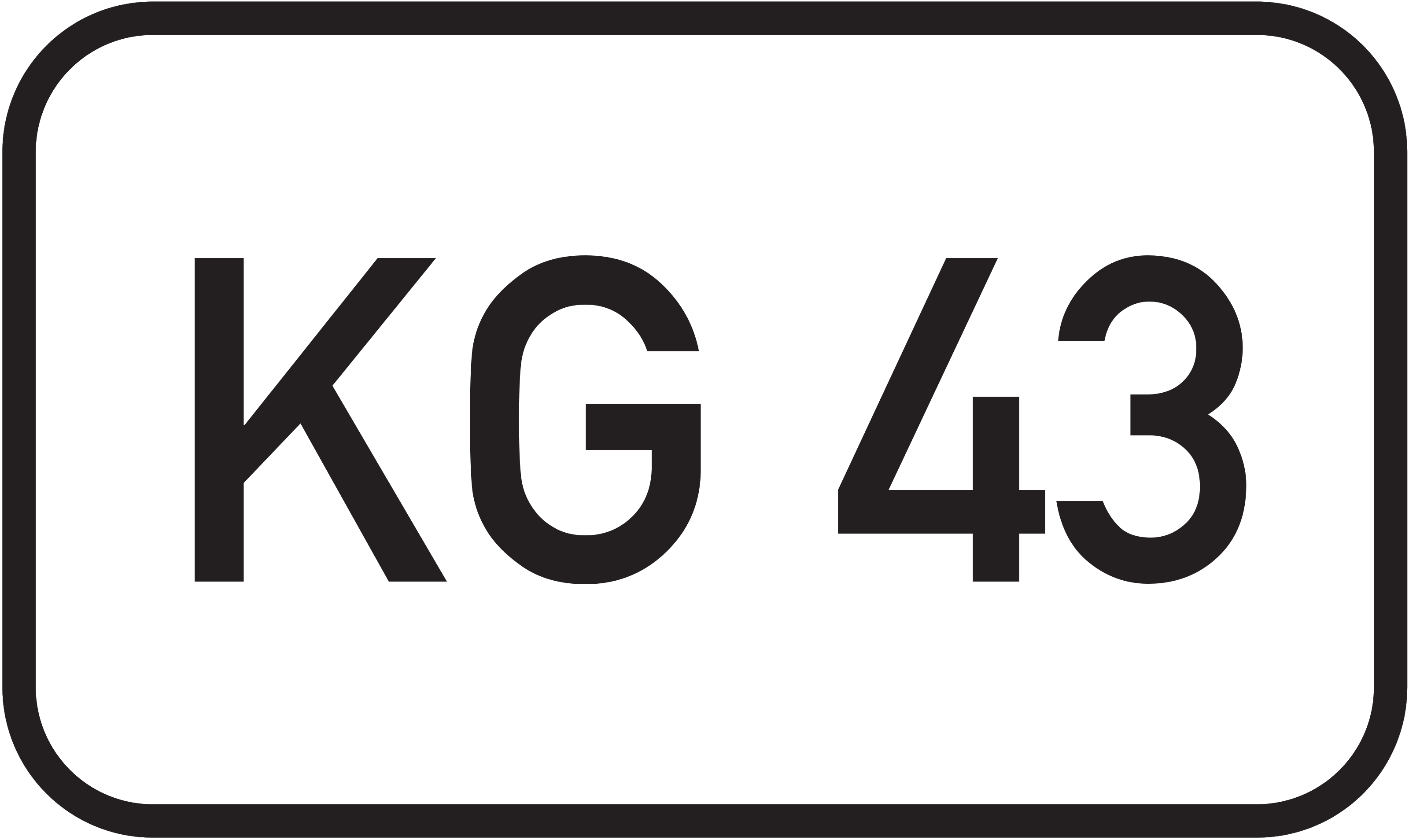Straßenschild Kreisstraße KG 43