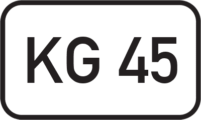 Straßenschild Kreisstraße KG 45