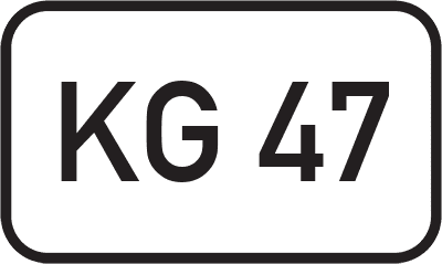 Straßenschild Kreisstraße KG 47