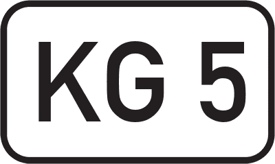 Straßenschild Kreisstraße KG 5